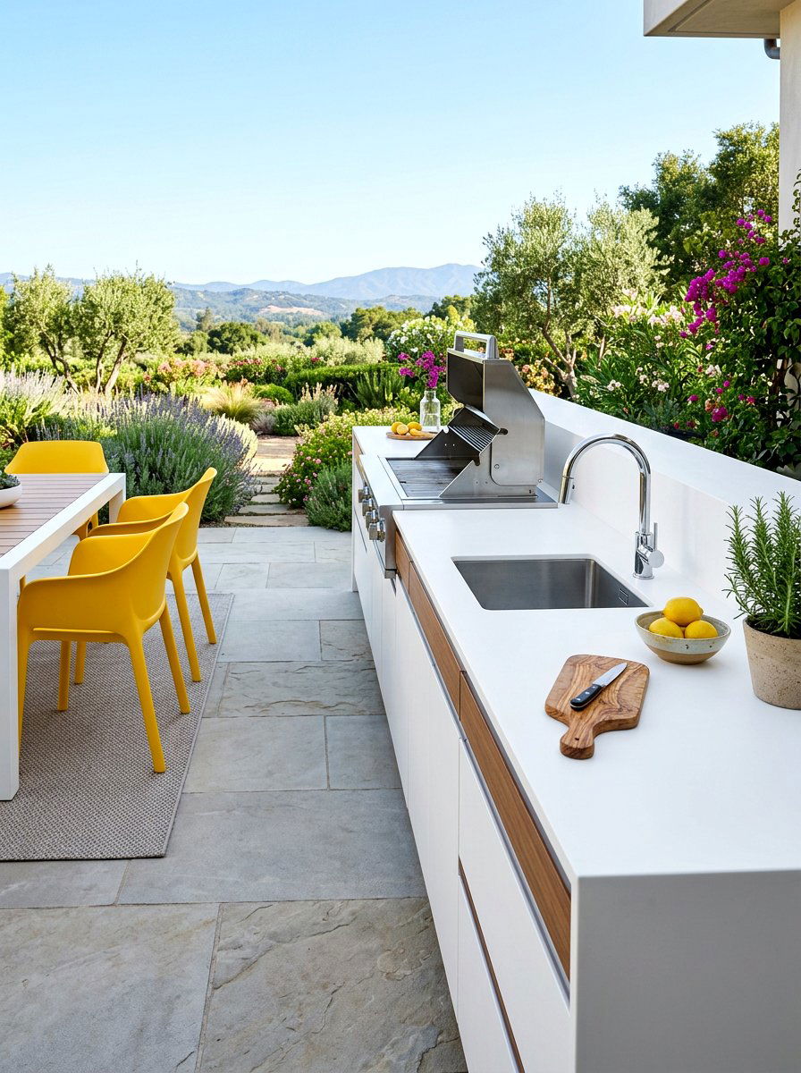 Corian Outdoor Kitchen Surface - 30 outdoor countertop ideas
