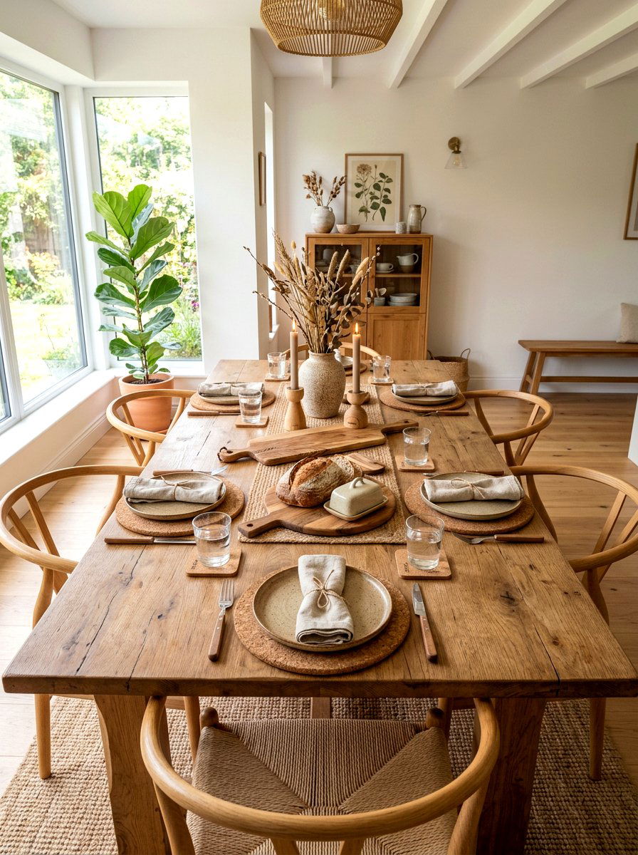 Cork And Wood - 30 fall harvest table ideas