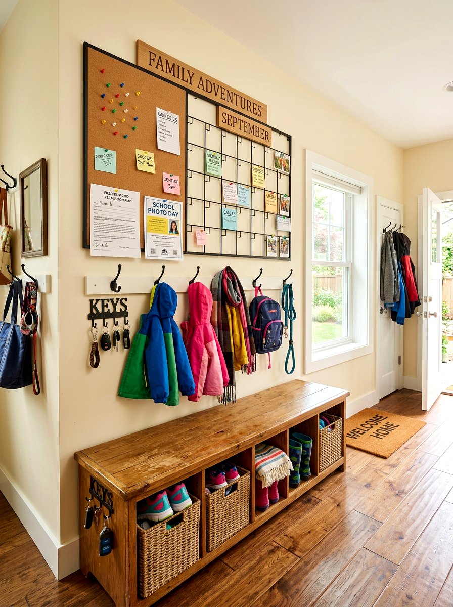 Cork Board Calendar - 30 family calendar wall ideas