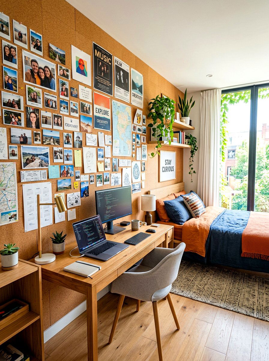 Cork Board Wall - 30 tween boy bedroom ideas