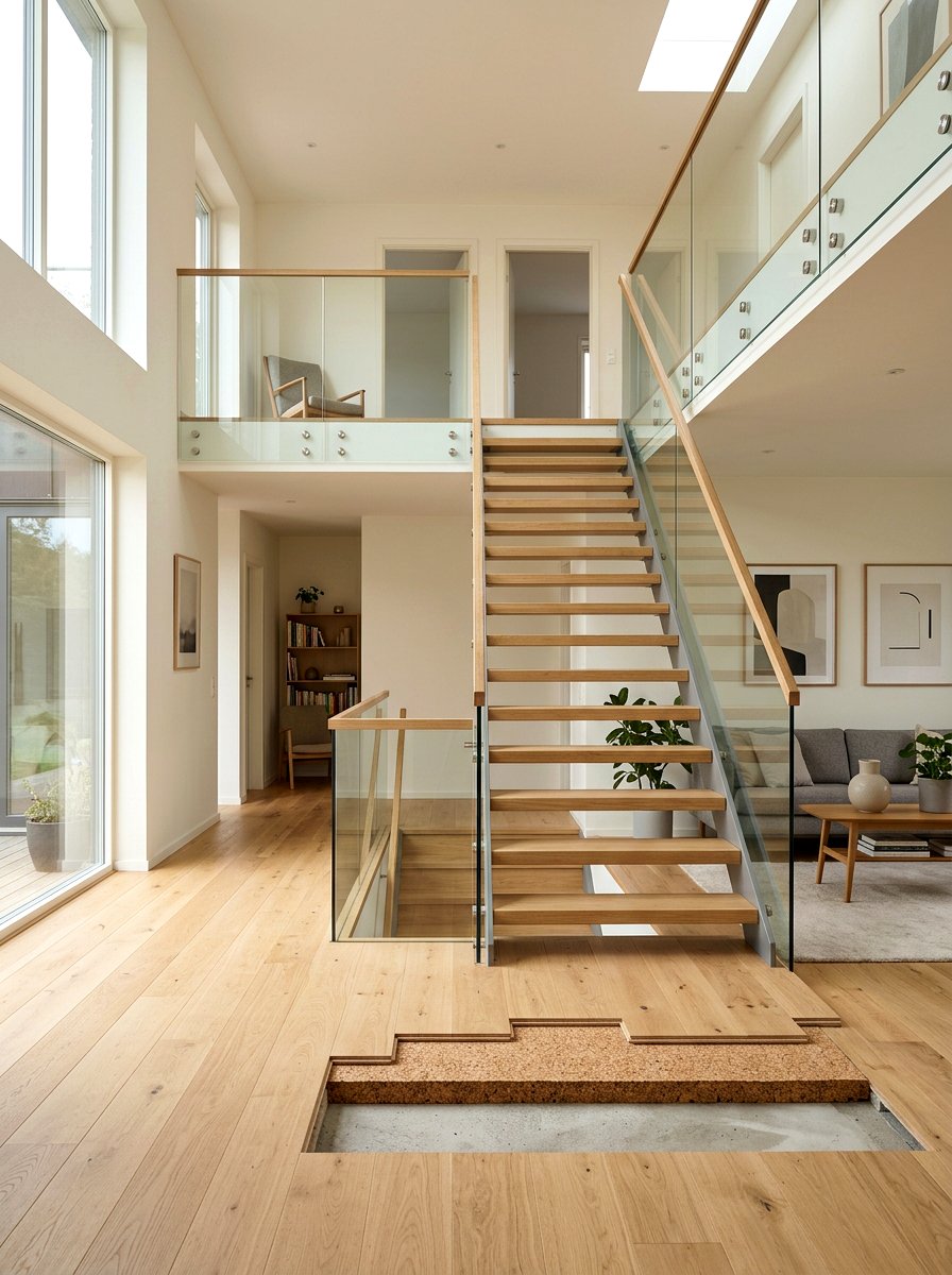Cork Flooring Sound Underlay - 30 invisible wellness home ideas