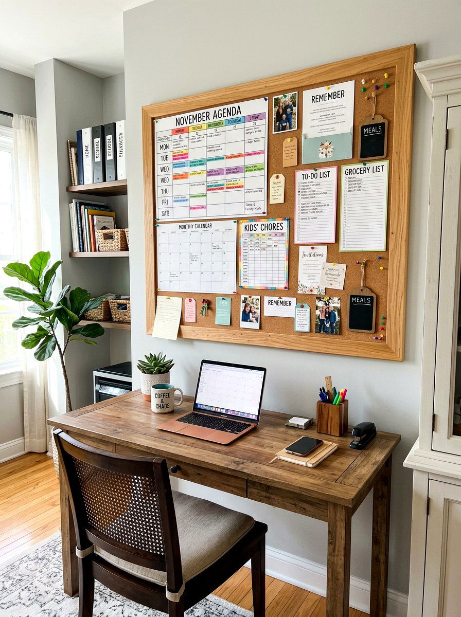 Cork Message Board - 30 reusable storage ideas