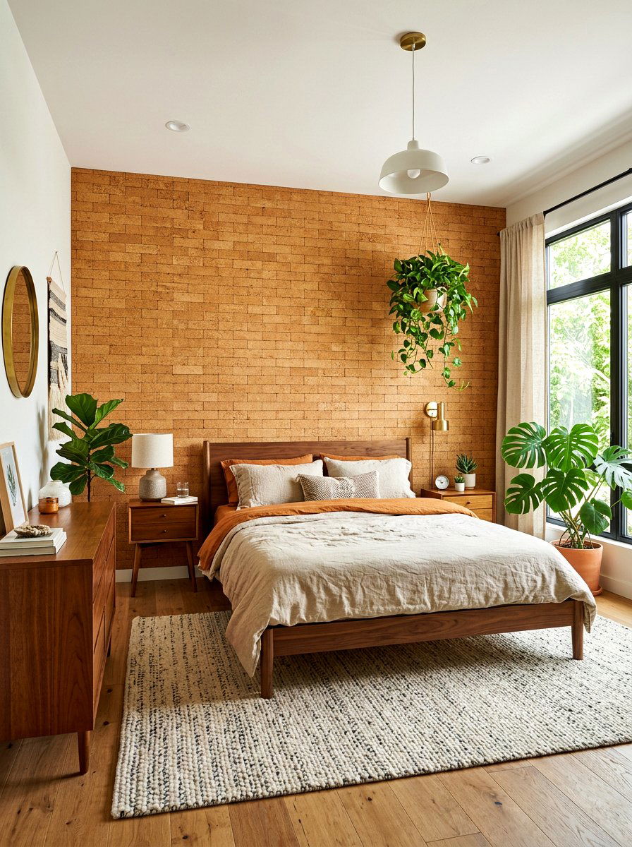 Cork Wall Covering - 30 acoustic bedroom ideas