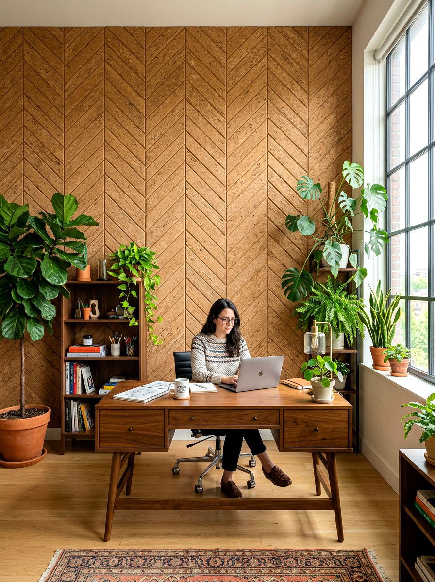 Cork Wall Tile - 30 sound dampening office ideas