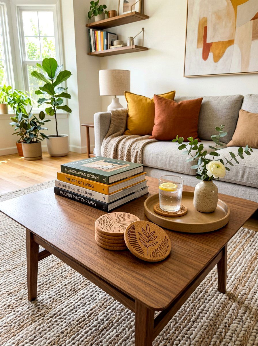 Cork coaster set - 30 cork decor ideas