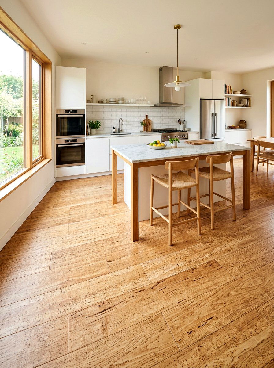 Cork flooring planks - 30 cork decor ideas