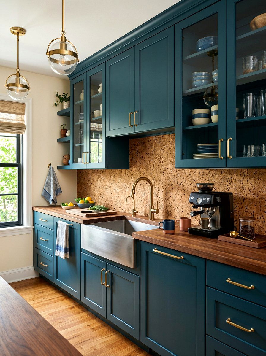 Cork kitchen backsplash - 30 cork decor ideas