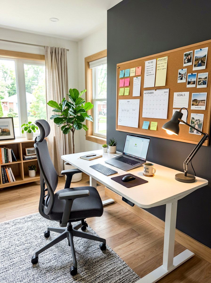 Cork office desk board - 30 cork decor ideas
