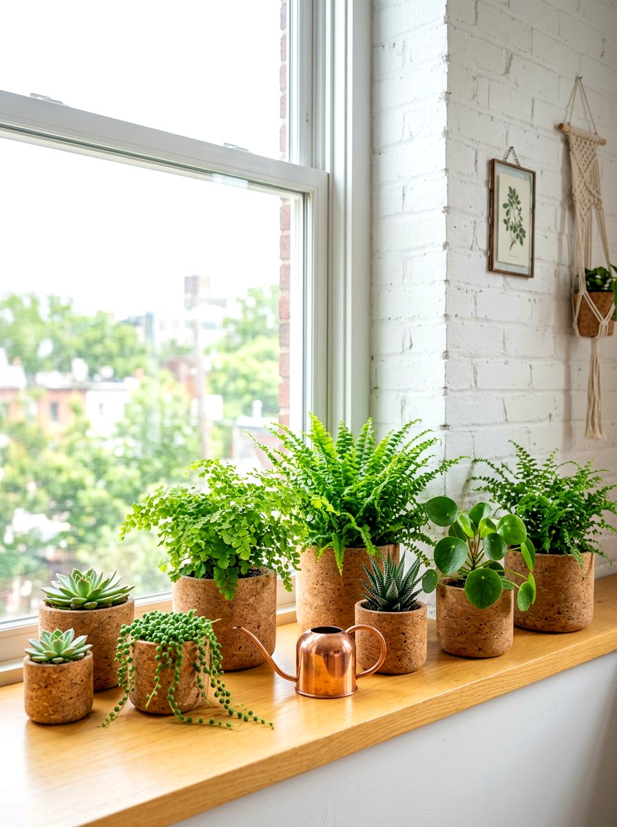 Cork planter pots - 30 cork decor ideas