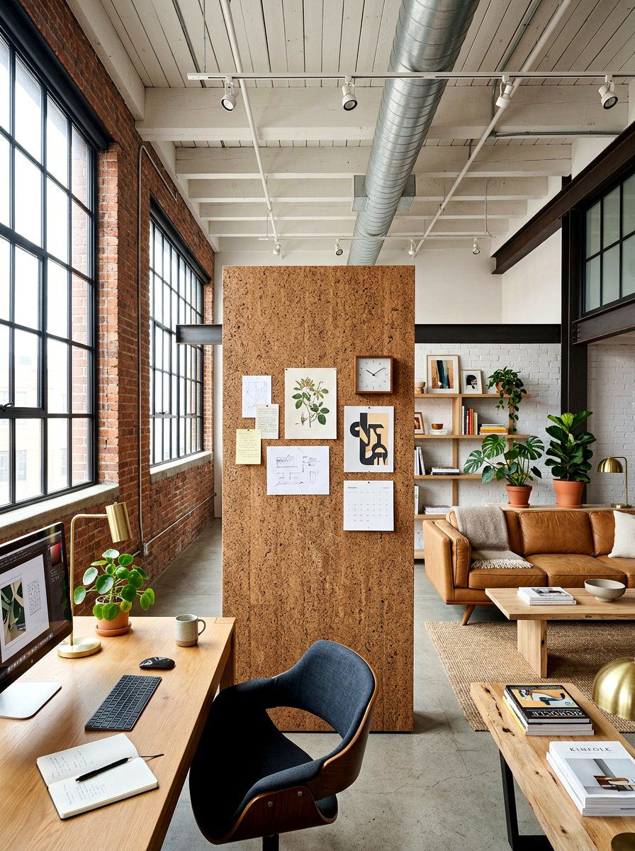 Cork room divider - 30 cork decor ideas