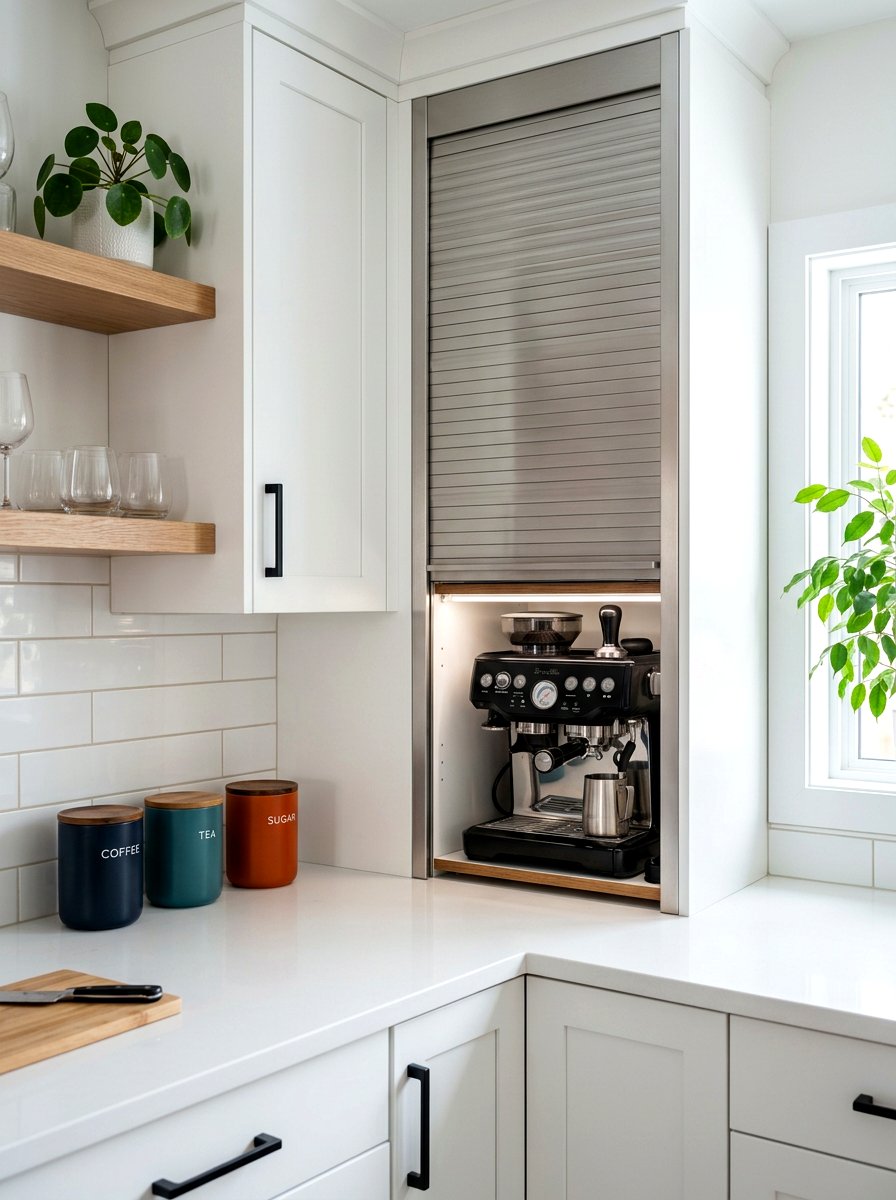 Corner Appliance Garage Storage - 30 kitchen corner cabinet ideas
