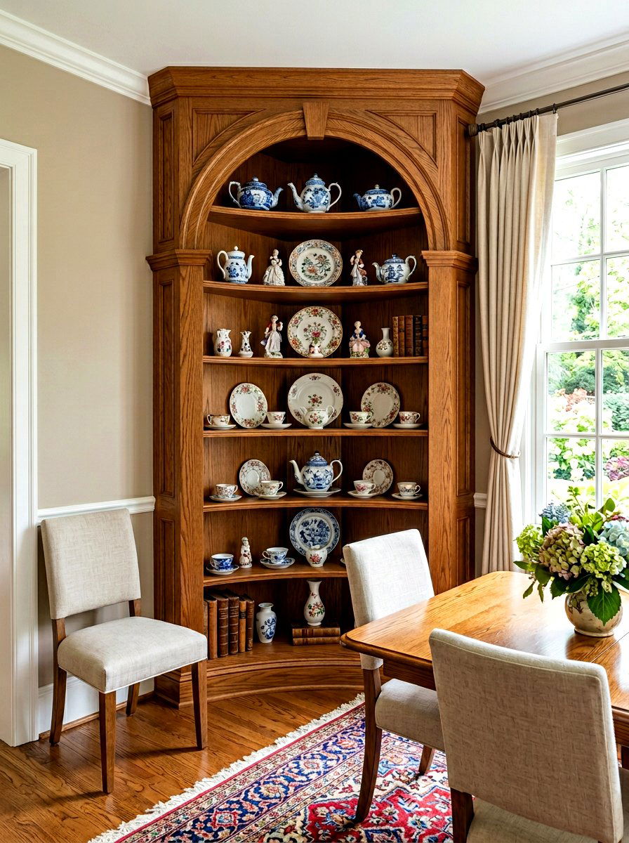 Corner Arched Bookshelf - 30 arched bookshelf ideas