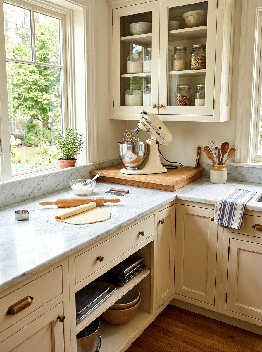 Corner Baking Work Station - 30 kitchen corner cabinet ideas