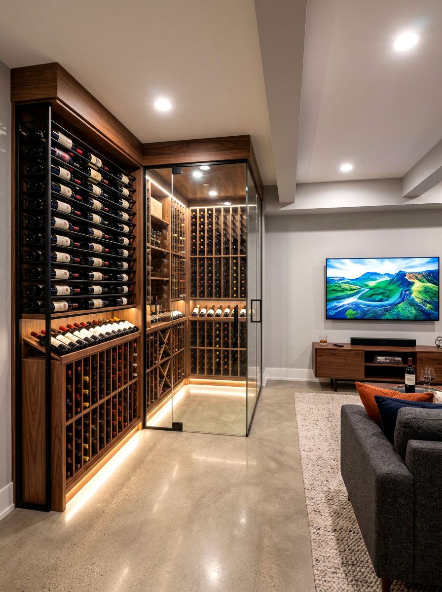 Corner Basement Wine Storage - 30 basement wine room ideas