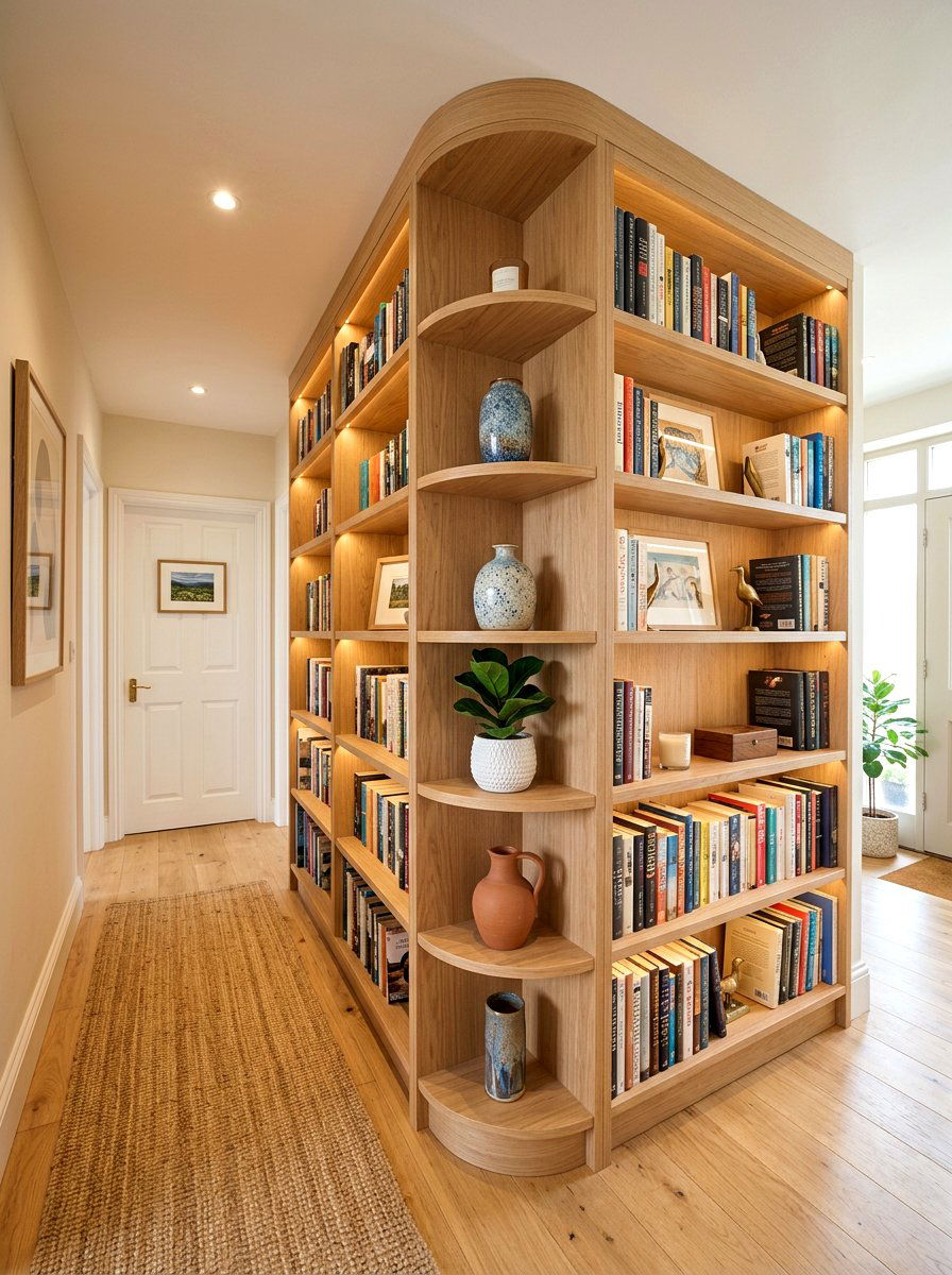 Corner Bookshelf For Hallway - 30 hallway bookshelf ideas