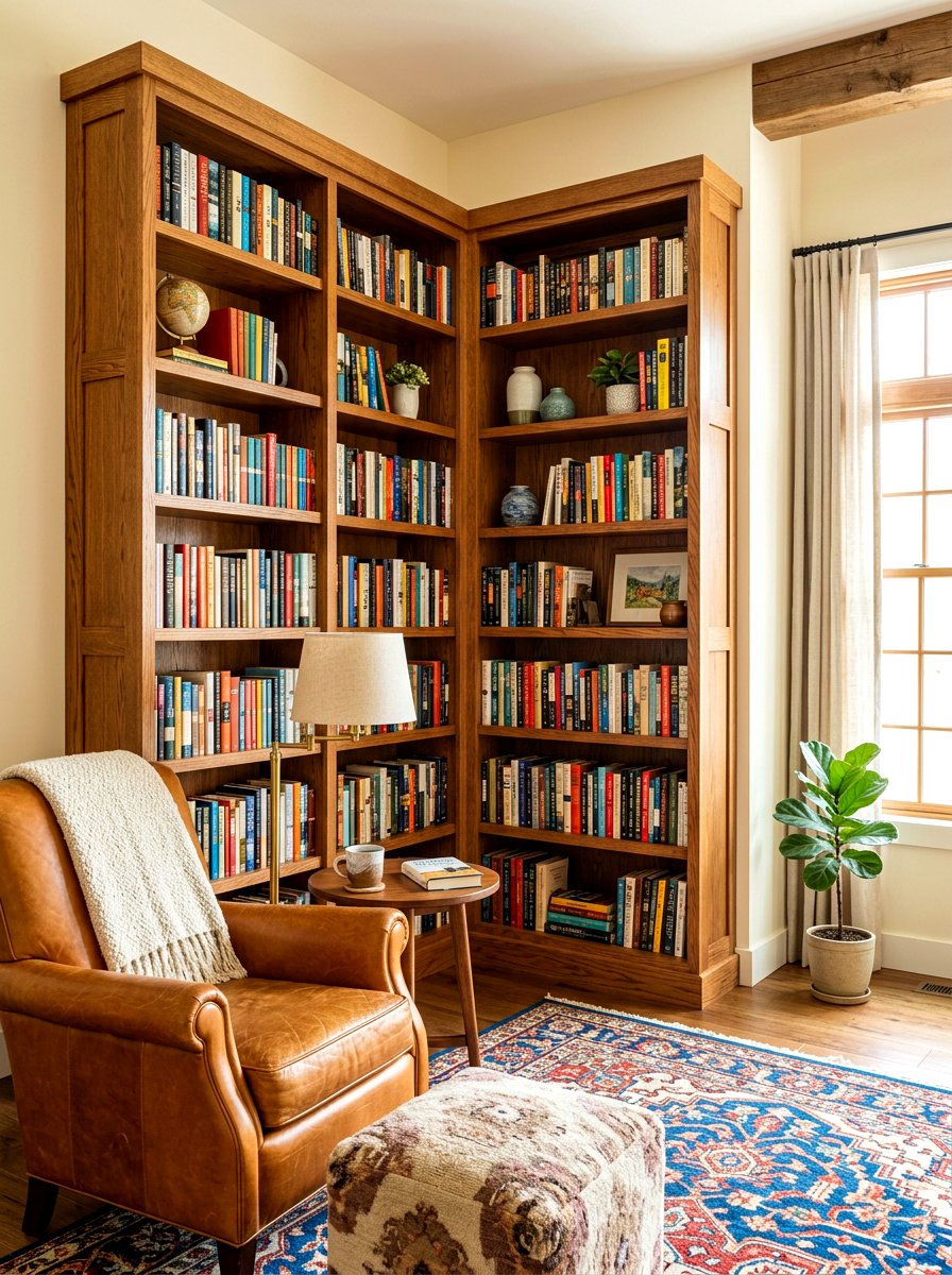 Corner Bookshelf Wall - 30 bookshelf wall ideas