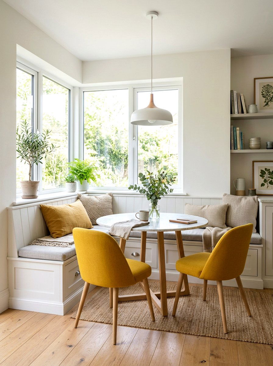 Corner Breakfast Nook - 30 small dining room ideas
