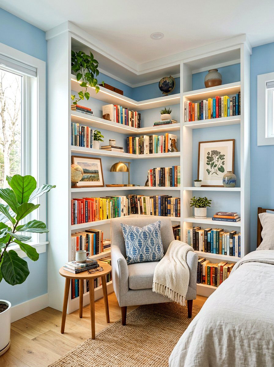 Corner Built In Shelves - 30 built in bookshelf ideas