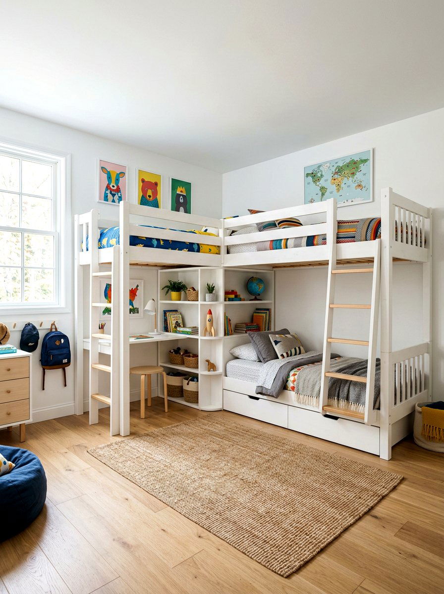 Corner Bunk Bed For Three - 30 bunk bed ideas
