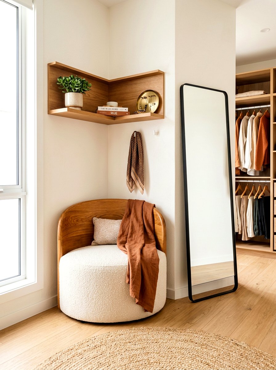 Corner Chair - 30 dressing room seating ideas