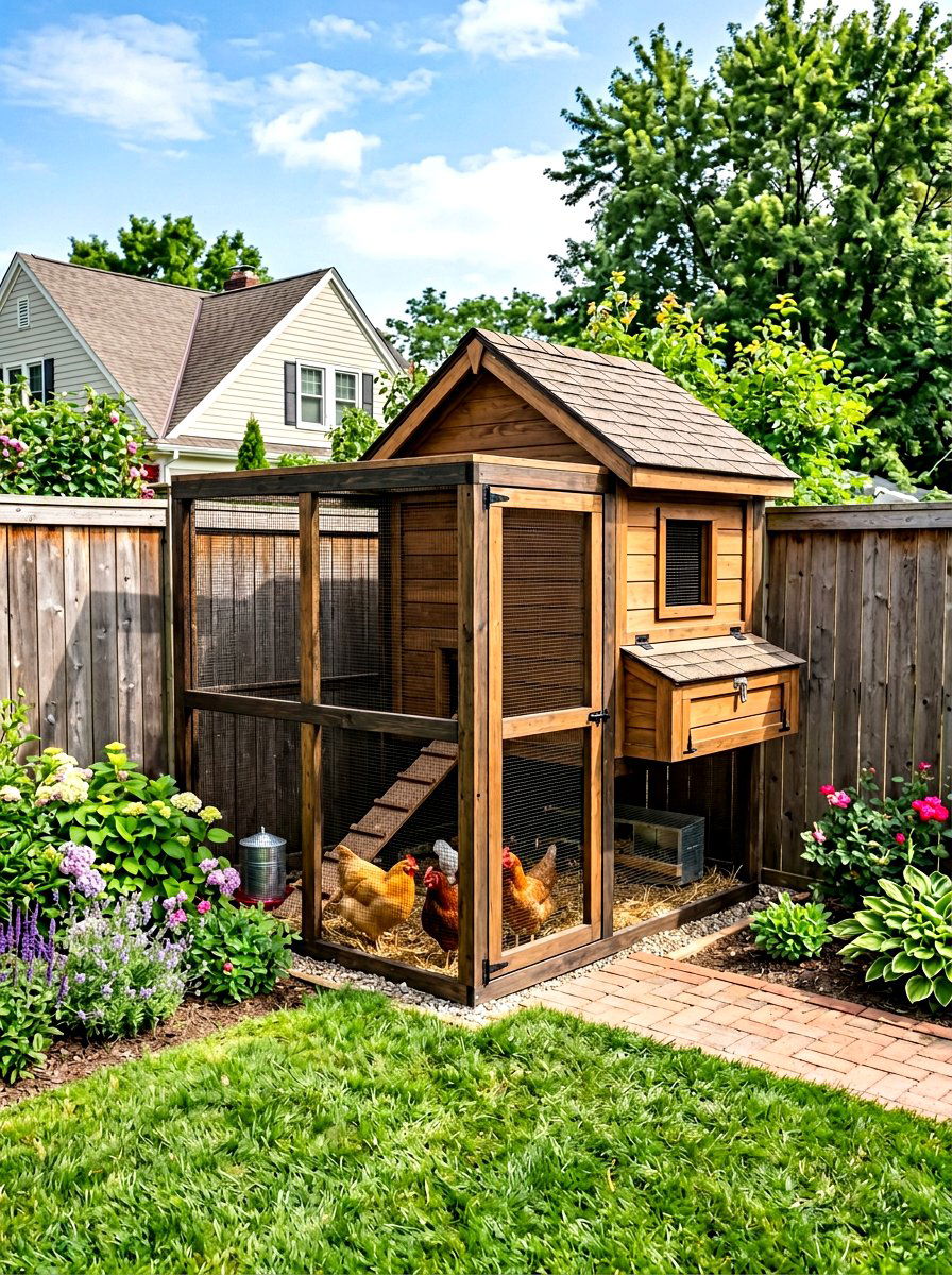 Corner Chicken Coop - 30 chicken coop ideas