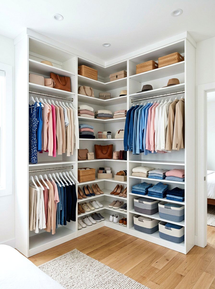 Corner Closet Unit - 30 kids closet ideas