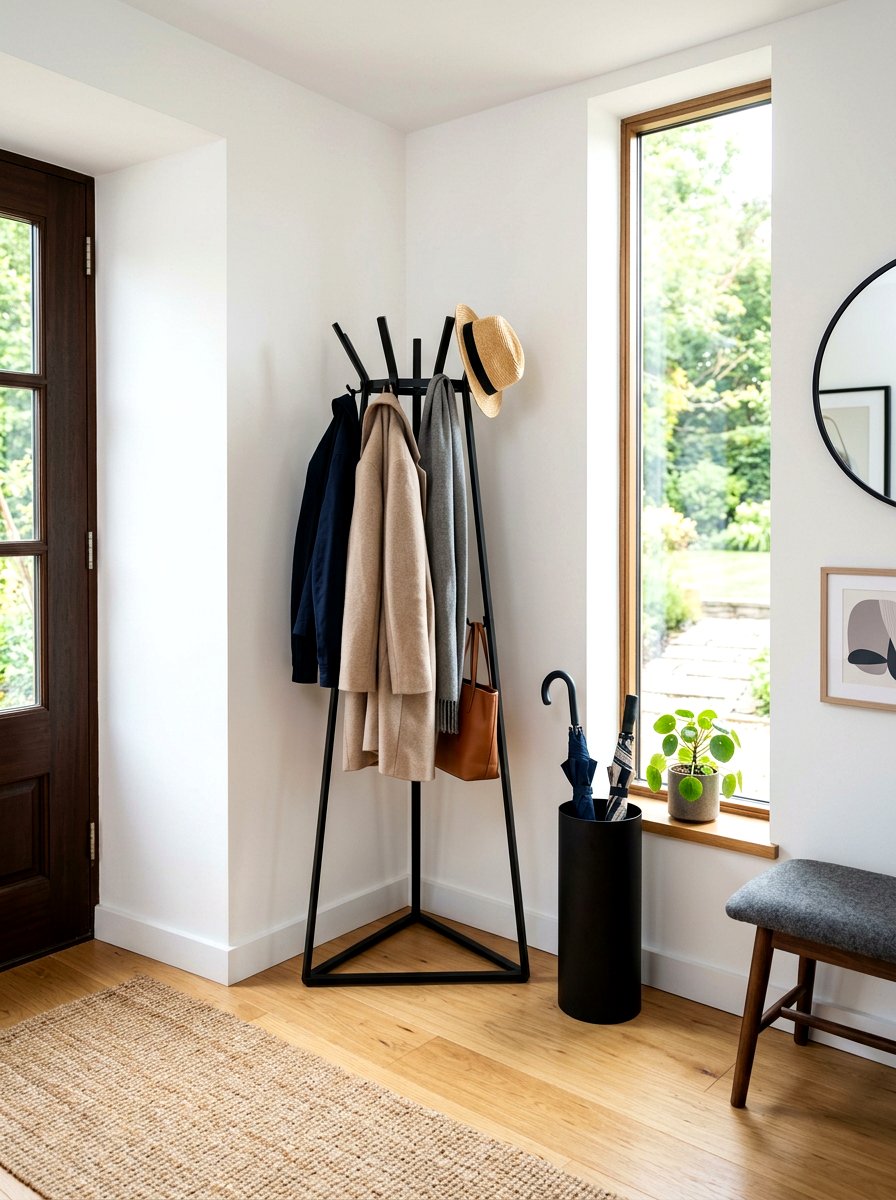 Corner Coat Stand - 30 coat rack ideas