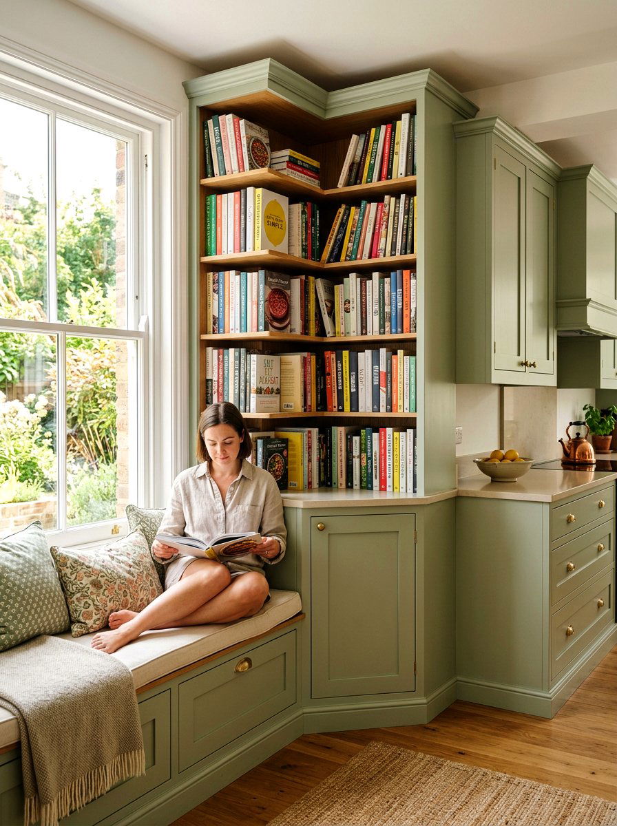 Corner Cookbook Library Cabinet - 30 kitchen corner cabinet ideas