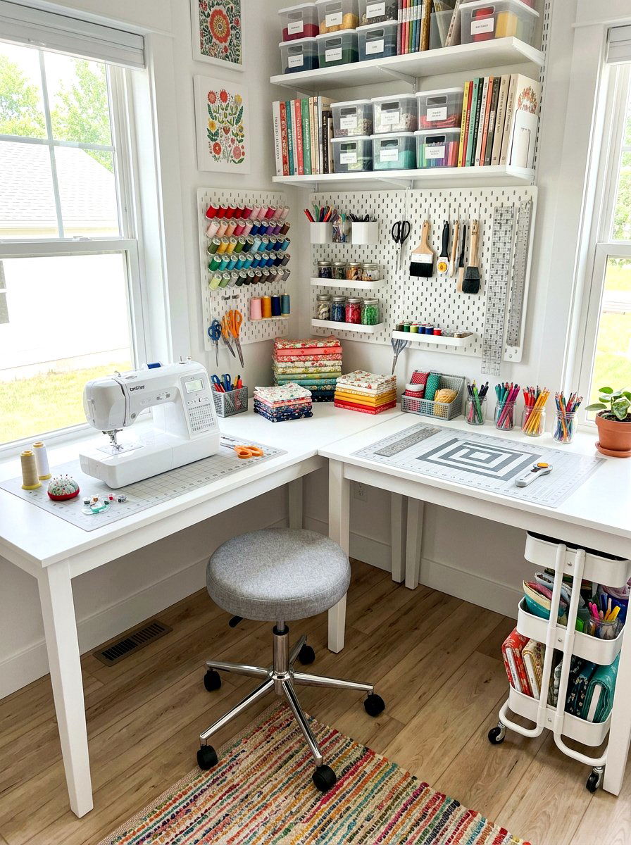 Corner Craft Table - 30 awkward corner ideas