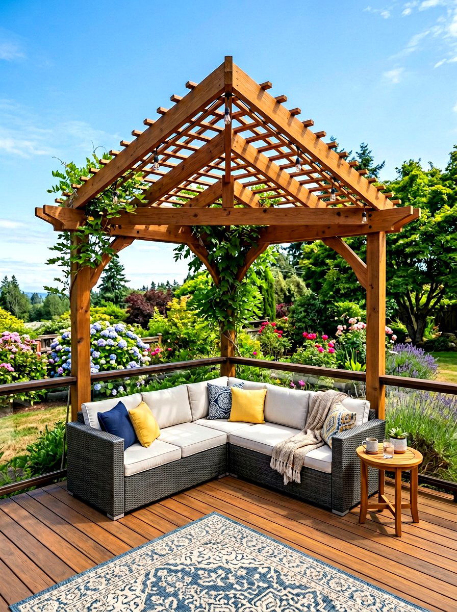 Corner Deck Pergola - 30 deck pergola ideas