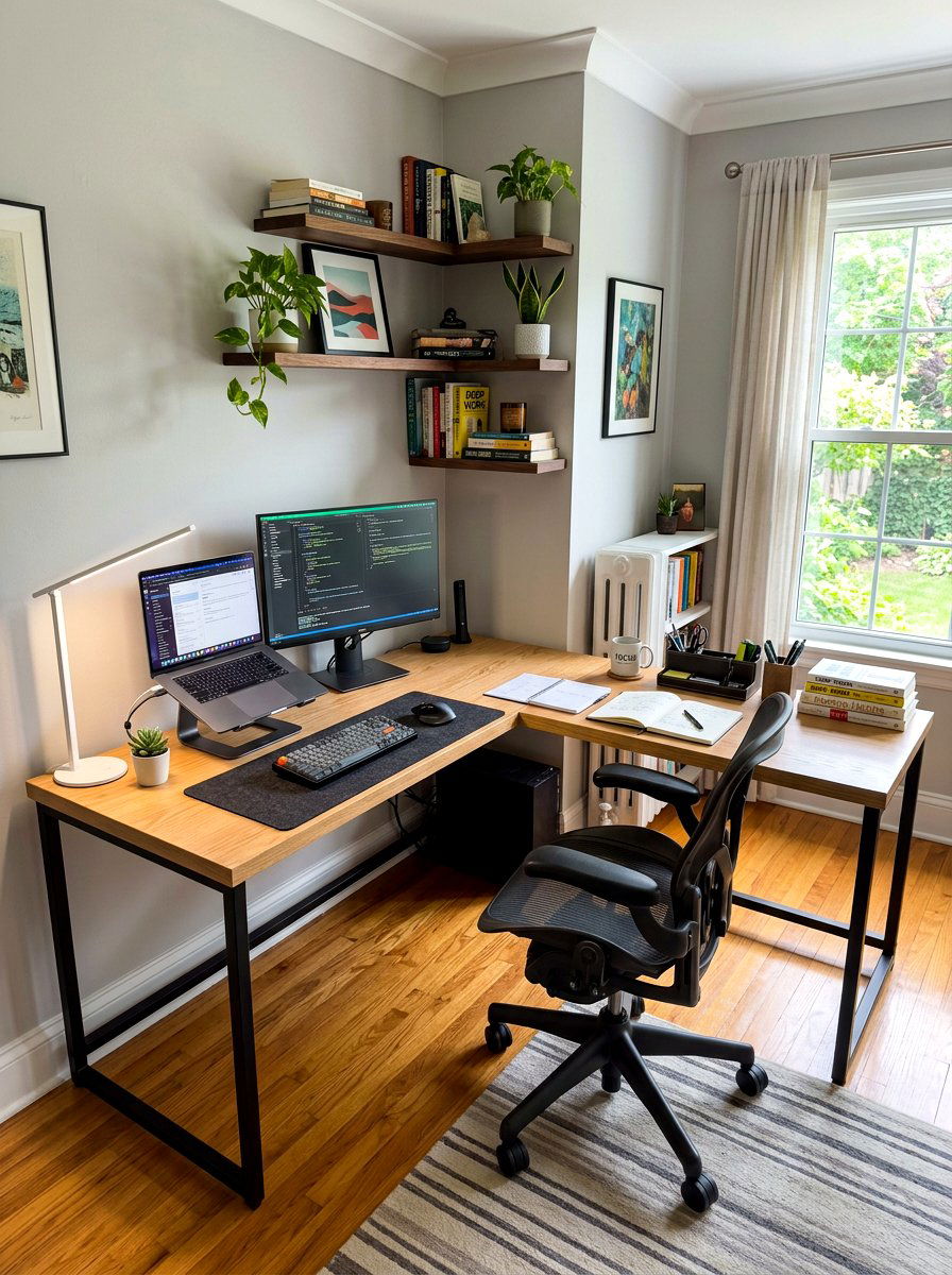 Corner Desk Arrangement - 30 teen study room ideas