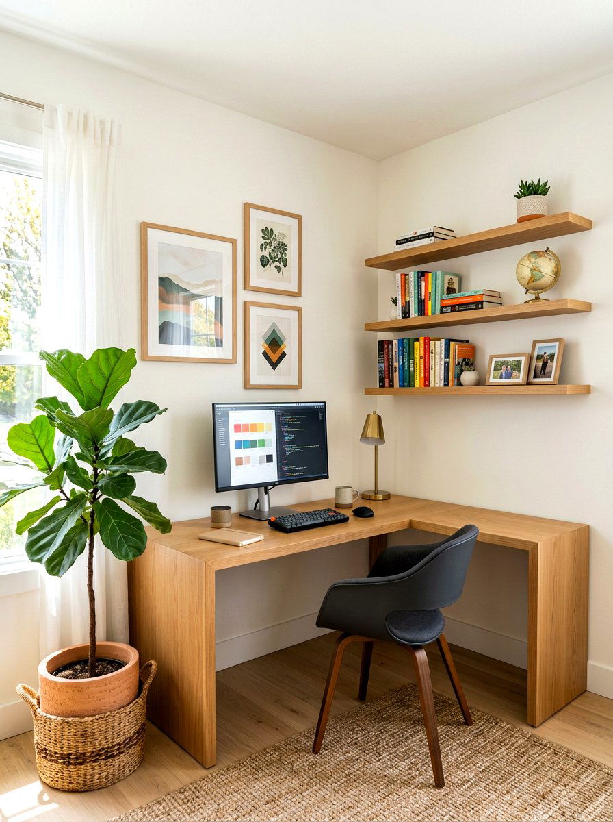 Corner Desk Background - 30 video call background office ideas