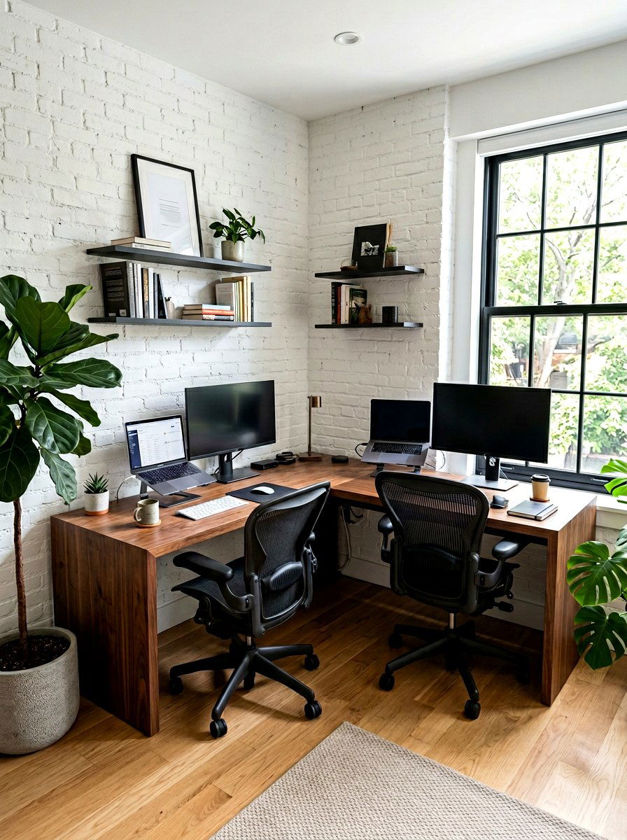 Corner Desk For Two People - 30 shared office ideas
