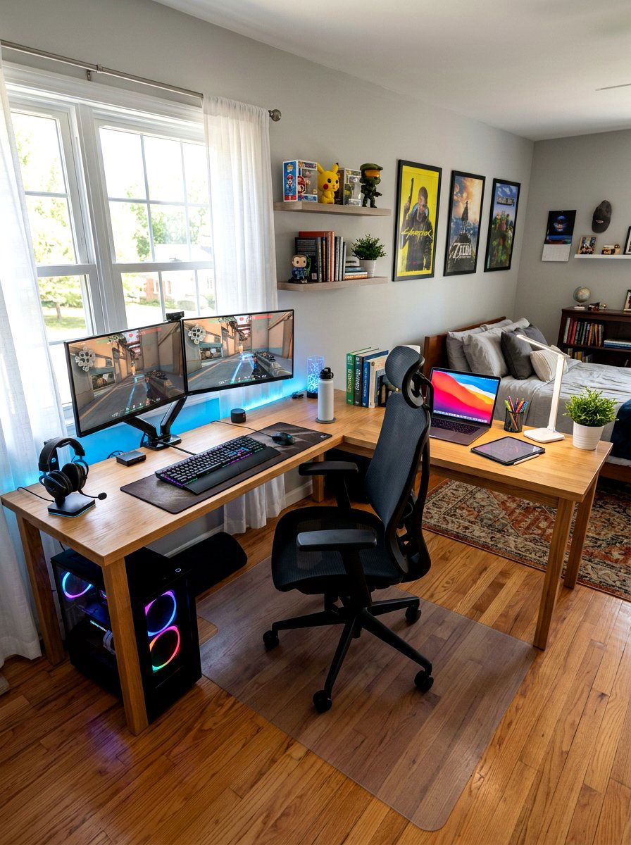 Corner Desk Gaming Setup For Teens - 30 gaming teen nook ideas