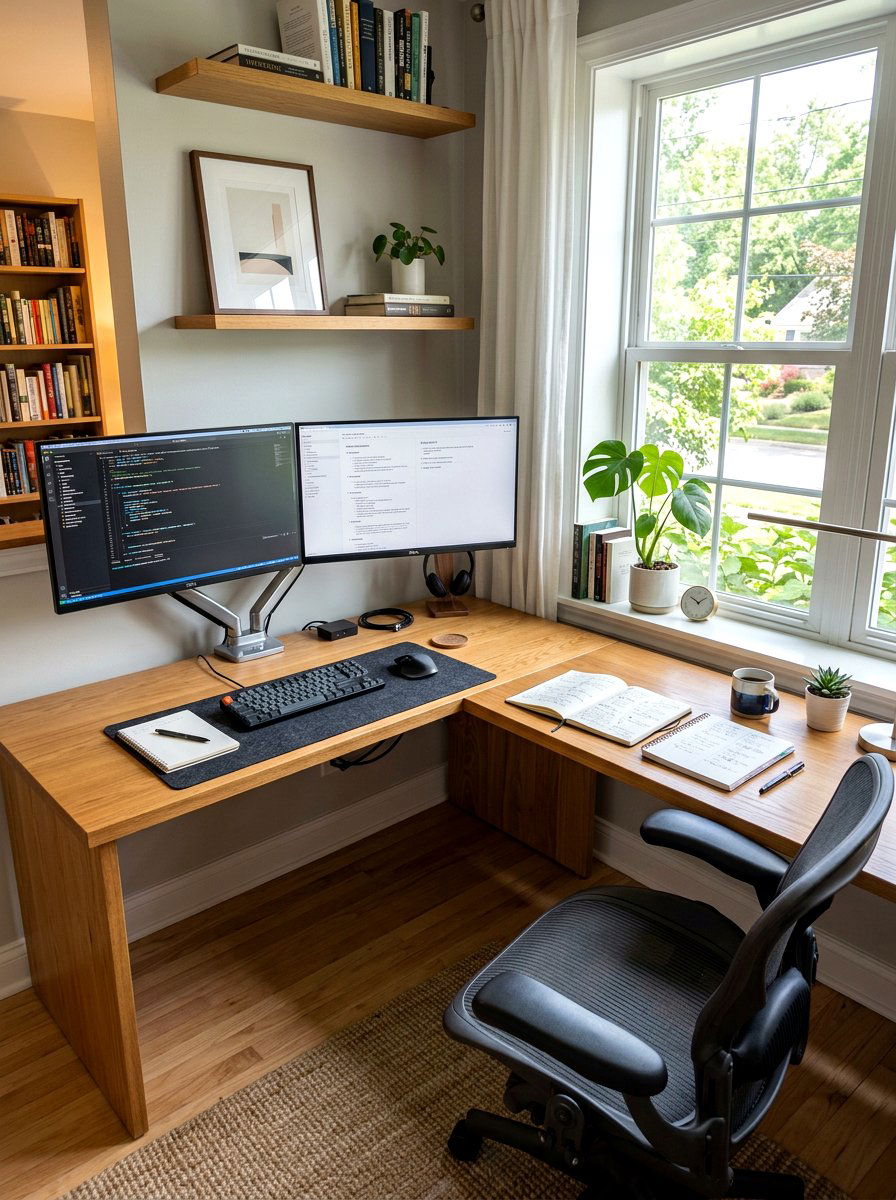 Corner Desk Office Layout - 30 author office ideas