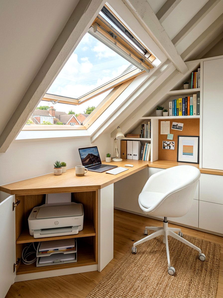 Corner Desk Printer Storage - 30 hidden printer cabinet ideas