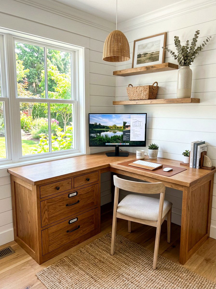 Corner Desk Storage - 30 home office storage ideas