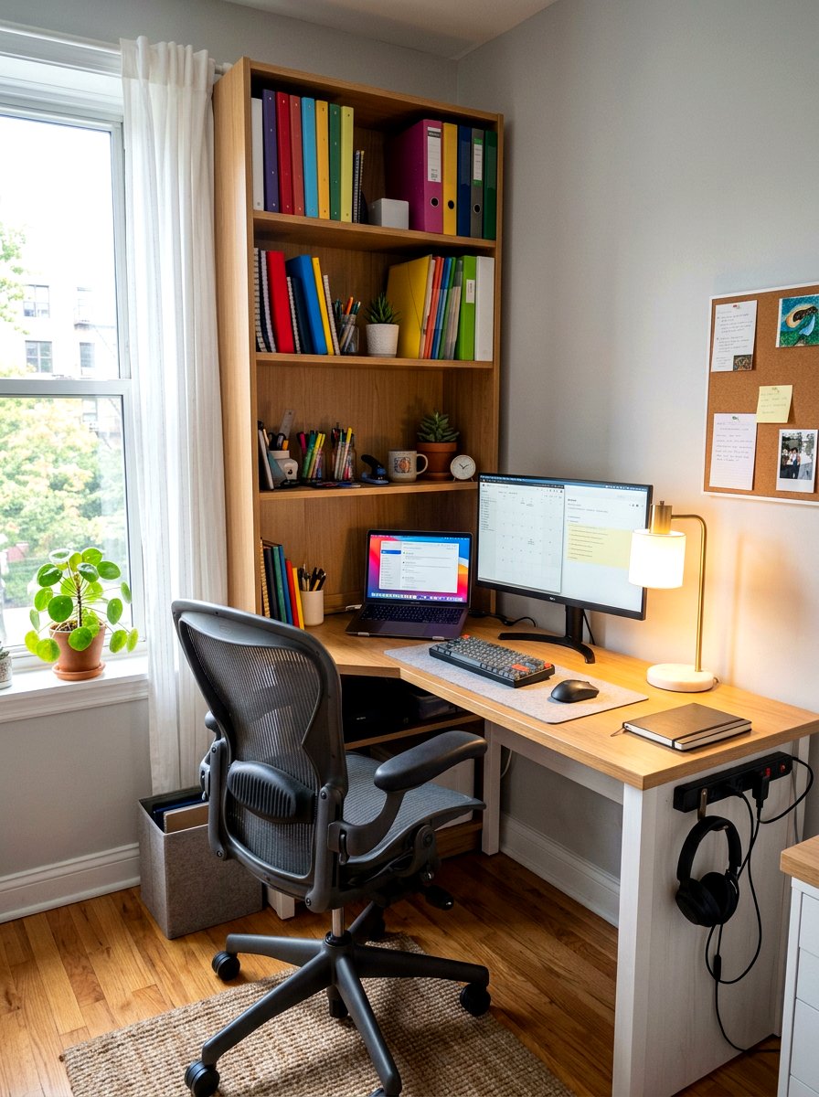 Corner Desk Unit - 30 scrapbook storage ideas