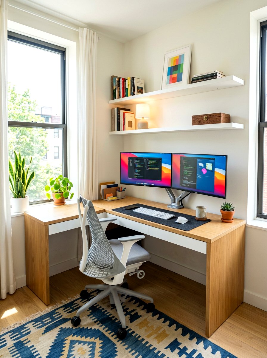 Corner Desk Unit - 30 organizing a home office ideas