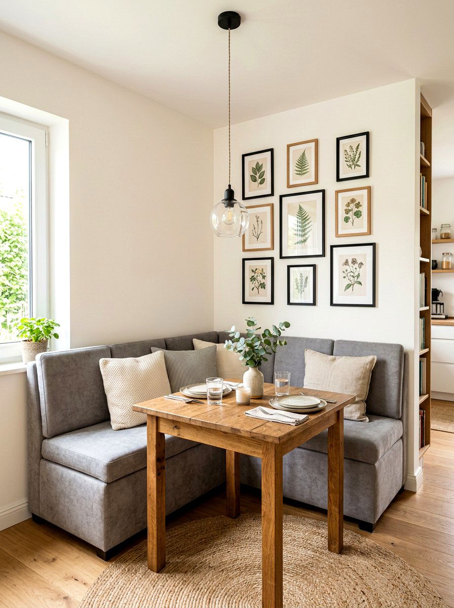 Corner Dining Nook - 30 breakfast room ideas