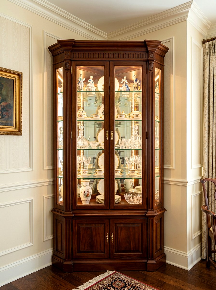 Corner Display Cabinet - 30 awkward corner ideas
