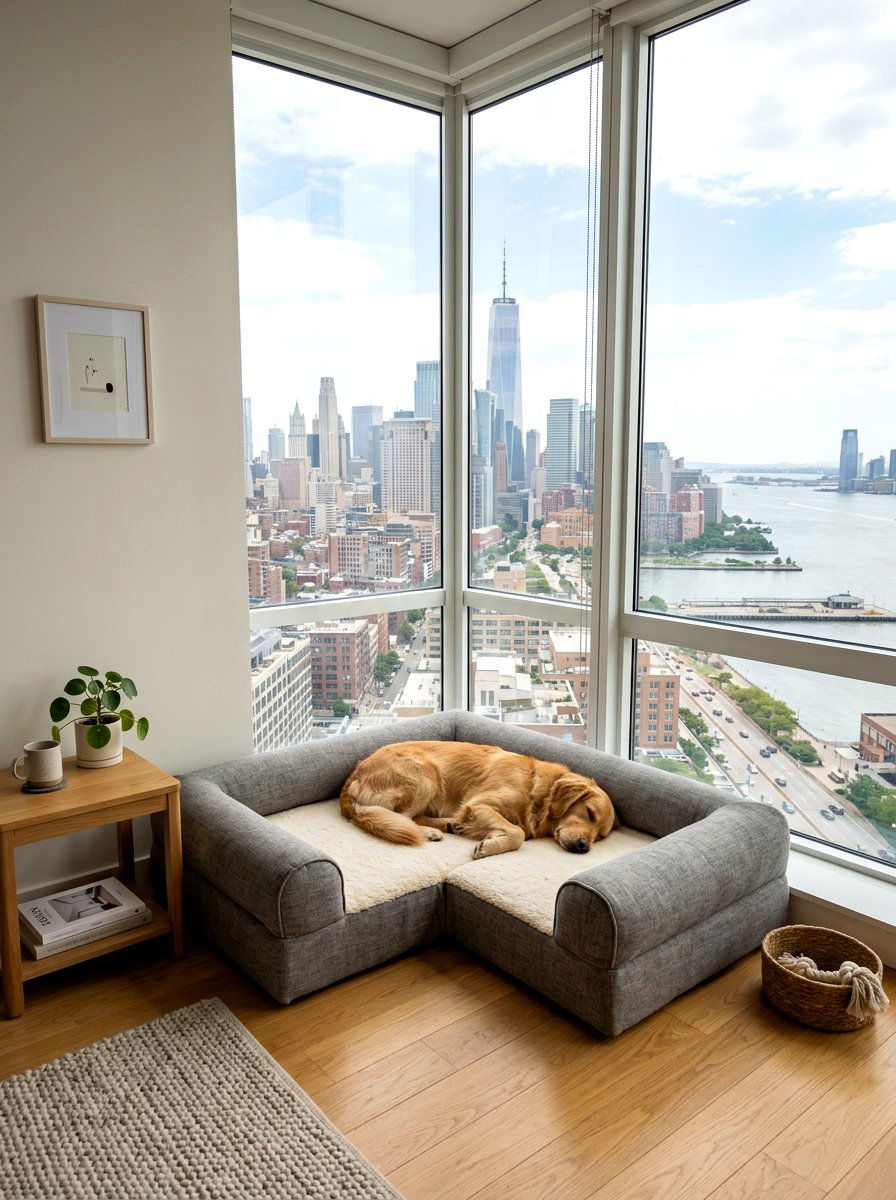 Corner Dog Bed For Modern Apartment - 30 dog lounge room ideas