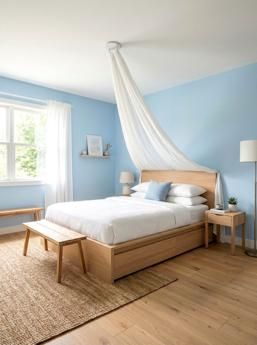 Corner Drape Canopy Bed - 30 romantic canopy bedroom ideas