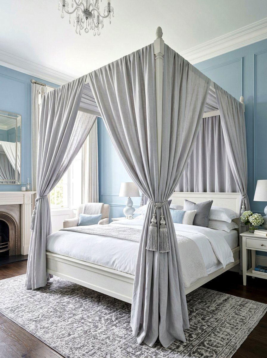 Corner Draped Bed Canopy - 30 canopy drape bed ideas
