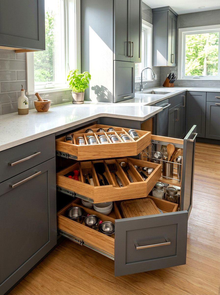 Corner Drawer Storage - 30 deep drawer storage ideas