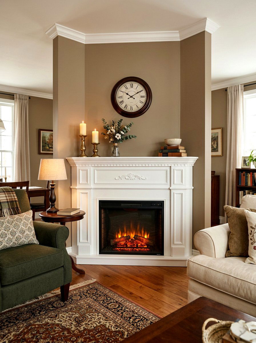Corner Electric Fireplace - 30 awkward corner ideas