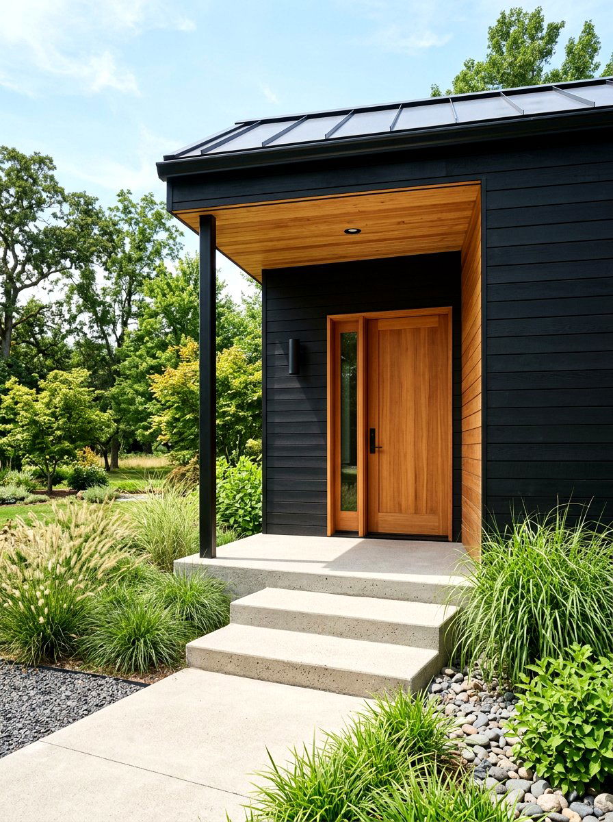 Corner Entry Porch - 30 shed porch ideas