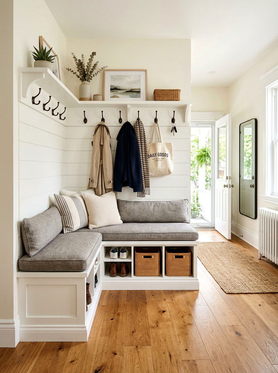 Corner Entryway Bench Seating - 30 entryway bench ideas