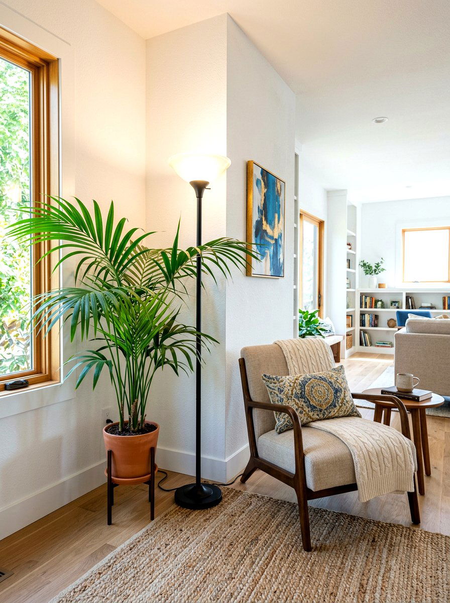 Corner Floor Lamp Setup - 30 lamp lit living room ideas