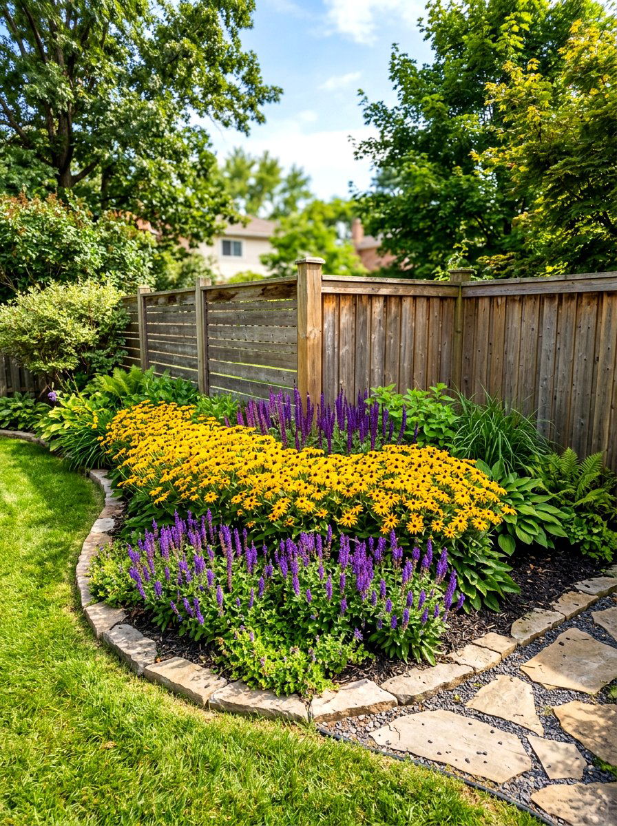 Corner Flower Bed - 30 backyard flower bed ideas